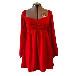 Mi Ami | Red Babydoll Mini Dress | M